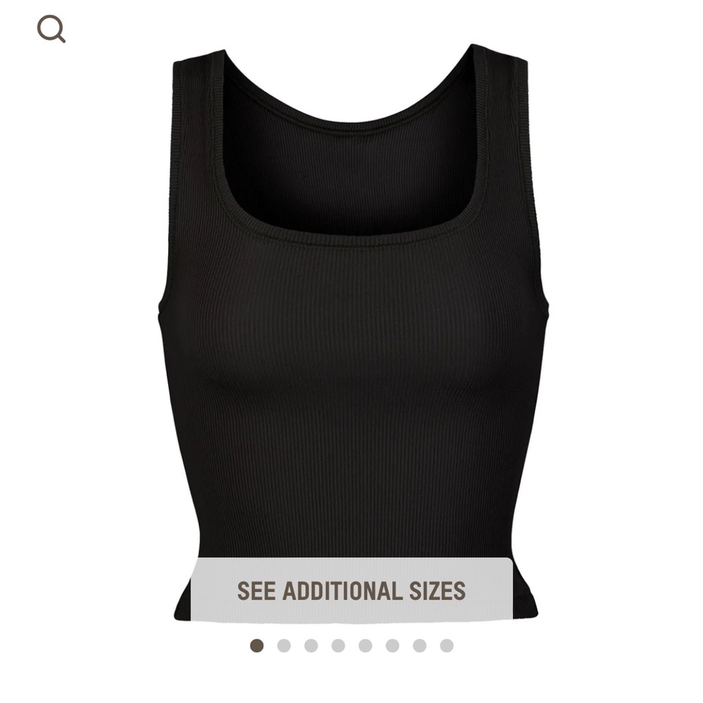 Skims cotton rib tank in soot